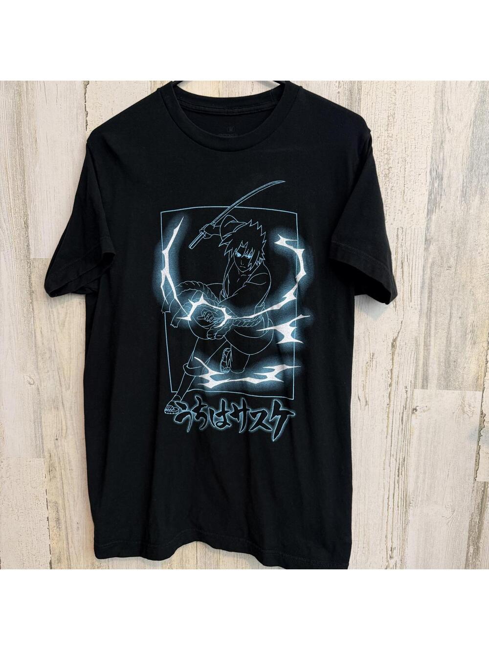 Naruto Shippuden Sasuke Lightning Men's Mediums T-Shirt